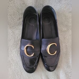 Chloe Black Loafers Size 8